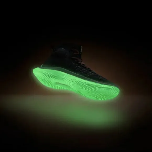 Under Armour UA Curry 4 FloTro Glow Jet Grey 3024861-101 Suede Basketball Shoes