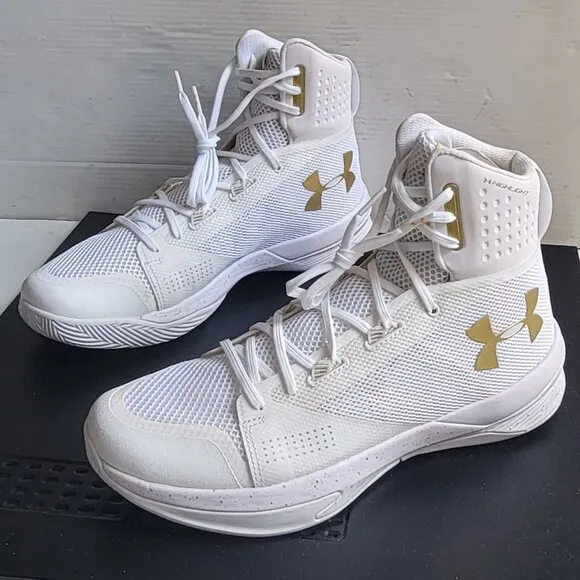 Under Armour UA Highlight Ace 2.0 White Gold 1290505-100 Volleyball Shoe sz 11.5