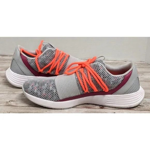 Under Armour Breathe Mens Sz 9.5 Gray Low Top Lace Up Sneaker Shoes 3019973-105