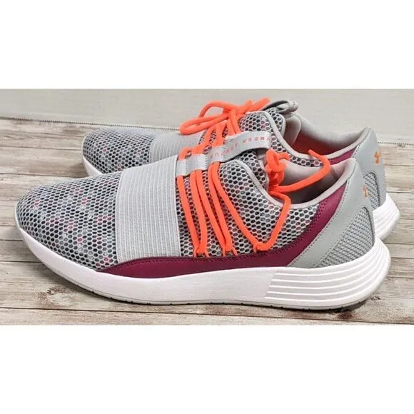 Under Armour Breathe Mens Sz 9.5 Gray Low Top Lace Up Sneaker Shoes 3019973-105