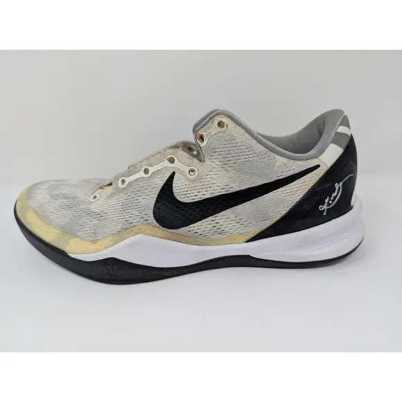 US Mens Size 8.5 - 2013 Nike Kobe 8 TB 'White Black' 599520-111 **Needs Laces