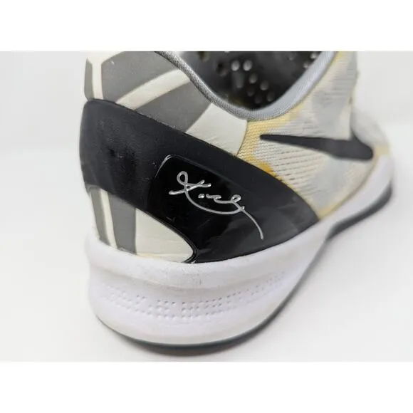US Mens Size 8.5 - 2013 Nike Kobe 8 TB 'White Black' 599520-111 **Needs Laces