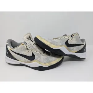 US Mens Size 8.5 - 2013 Nike Kobe 8 TB 'White Black' 599520-111 **Needs Laces