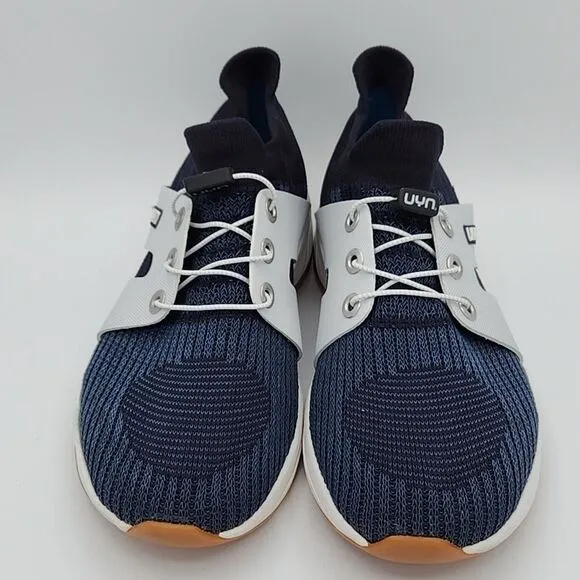 Uyn Athletic Shoes Navy Blue and White Bungee Lace Mens Size 6.5 EU 39