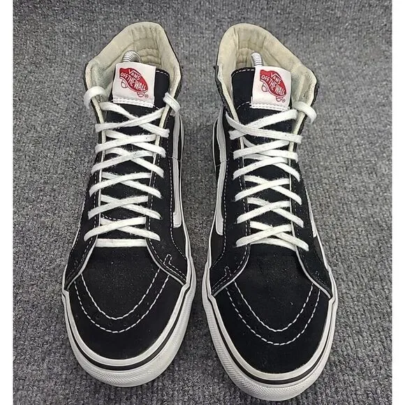 Vans 721278 Sk8-Hi  Lace-Up High Top Skateboard Shoes M US 7.5 / W 9 Suede Black