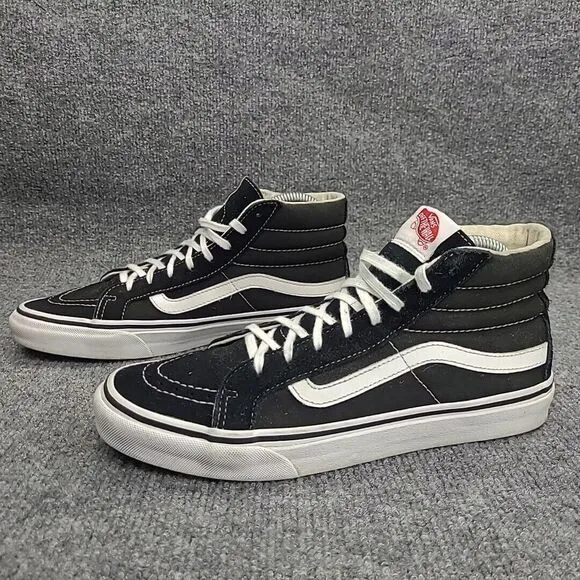 Vans 721278 Sk8-Hi  Lace-Up High Top Skateboard Shoes M US 7.5 / W 9 Suede Black