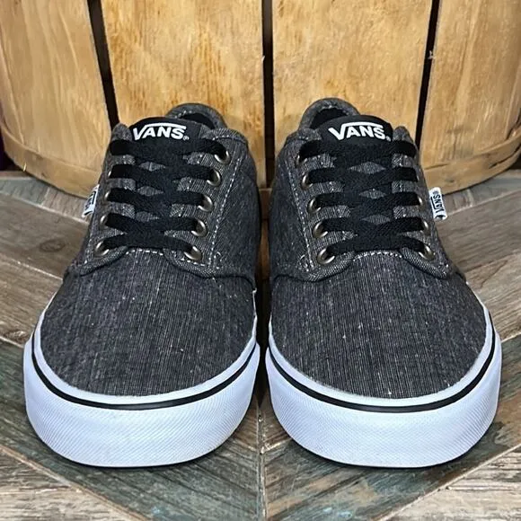 Vans Atwood Low Top Gray Canvas Skaterboarding Sneakers Shoes Mens Size 8