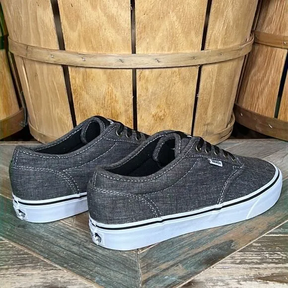 Vans Atwood Low Top Gray Canvas Skaterboarding Sneakers Shoes Mens Size 8