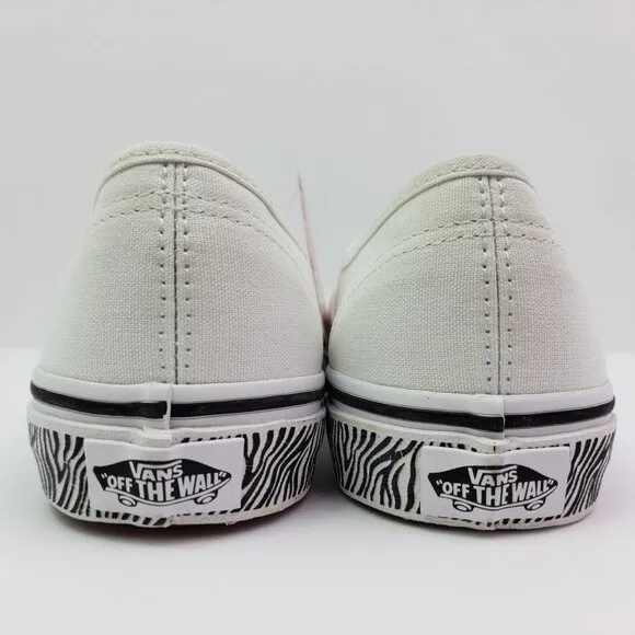 Vans Authentic Animal Sidewall Zebrawht Size 5Y Womens Sz 6.5 Low Sneaker Shoes