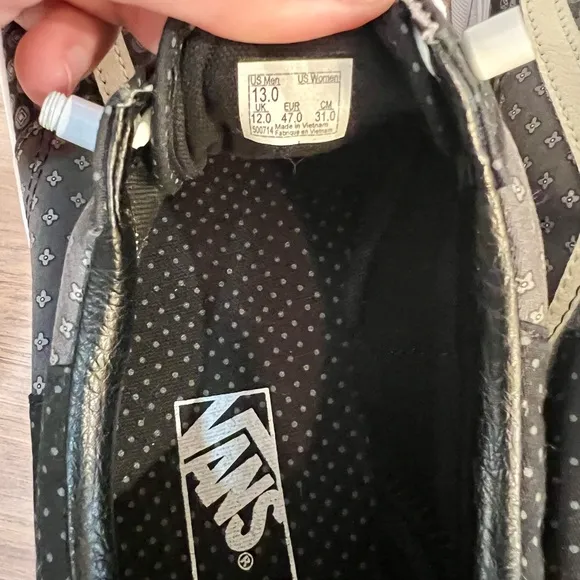 Vans Black And White Low Top Athletic Shoes