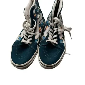 VANS Blue Dark Dragon Lace Up High Top Sneaker Shoes Size 2.0