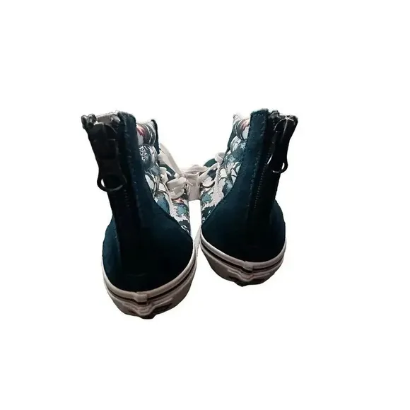 VANS Blue Dark Dragon Lace Up High Top Sneaker Shoes Size 2.0