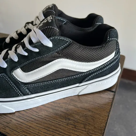 Vans Caldrone Low Top Sneakers Black Canvas Lace-up Skateboarding Shoes Men 11.5