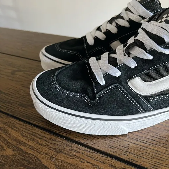 Vans Caldrone Low Top Sneakers Black Canvas Lace-up Skateboarding Shoes Men 11.5