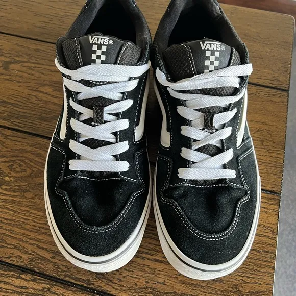 Vans Caldrone Low Top Sneakers Black Canvas Lace-up Skateboarding Shoes Men 11.5