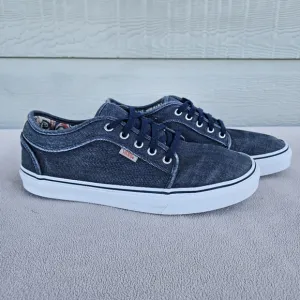 Vans Chukka Low Pro Navy Denim Corduroy Men Low Top Sneaker SZ 10 Off the Wall