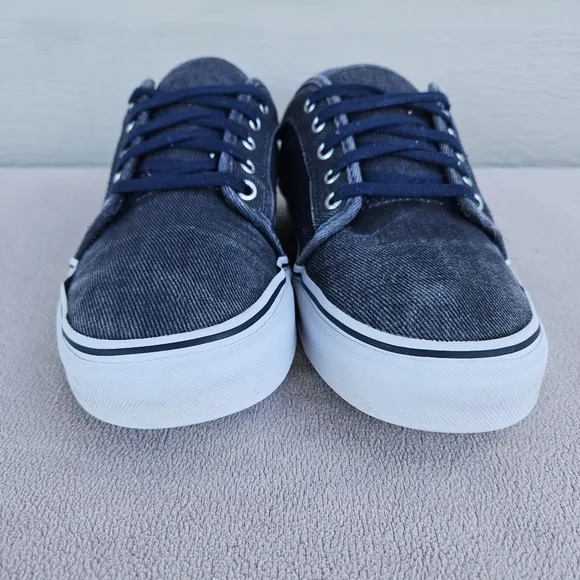 Vans Chukka Low Pro Navy Denim Corduroy Men Low Top Sneaker SZ 10 Off the Wall