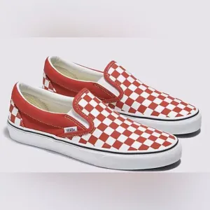 Van’s Classic checkered board skateboard shoe size 11.5 Orange/White