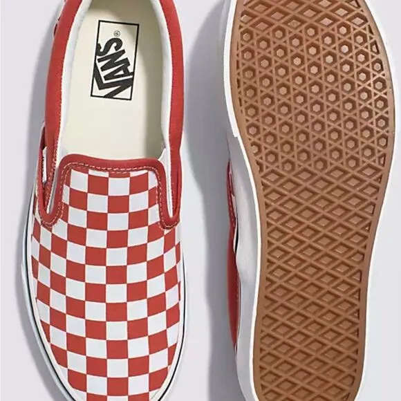 Van’s Classic checkered board skateboard shoe size 11.5 Orange/White