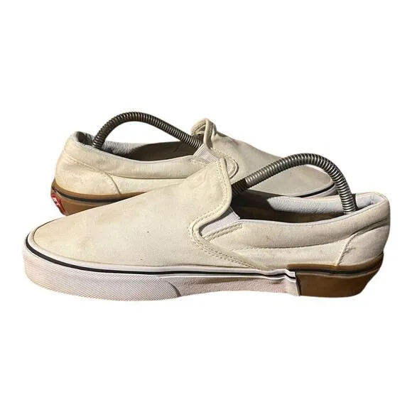 Vans Classic Slip On Gum Block Classic Skate Sneakers Size 8.5 Mens 10 Womens