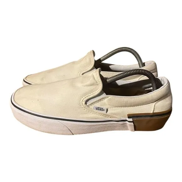 Vans Classic Slip On Gum Block Classic Skate Sneakers Size 8.5 Mens 10 Womens