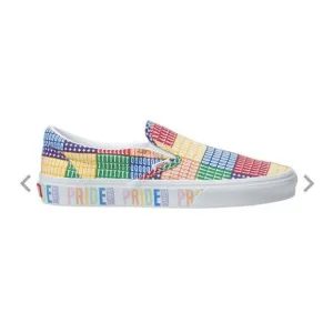 Vans Classic Slip-On Pride Shoes M 6.5 W 8.0 Unisex LGBTQ  New Rainbow