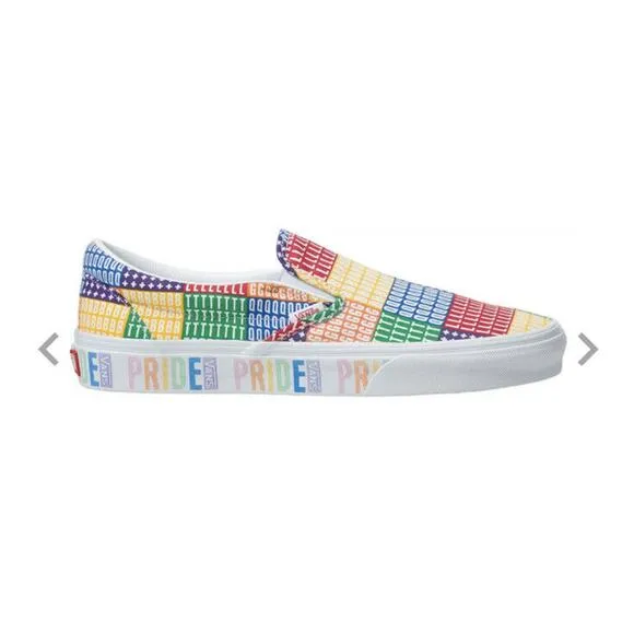 Vans Classic Slip-On Pride Shoes M 6.5 W 8.0 Unisex LGBTQ  New Rainbow
