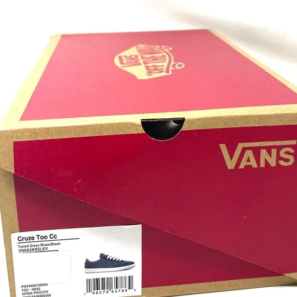 VANS Cruze Too CC Toned Navy Shoes Low Suede Casual Women's Sneakers VN0A5KR5LKV