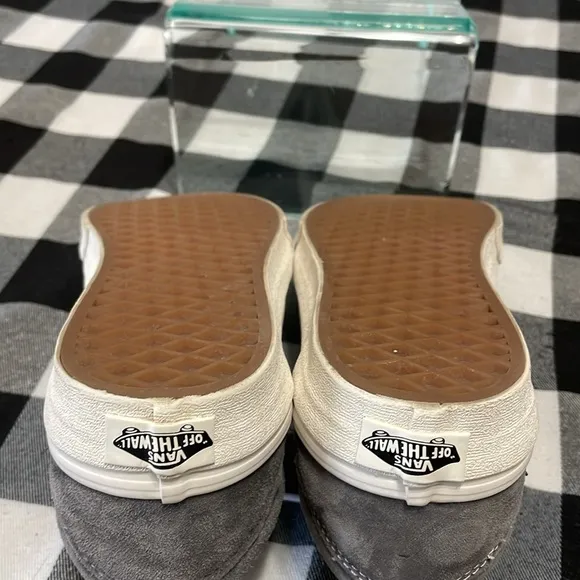 Vans Gray Suede Leather Low Top Old Skool Skate Sneaker Shoes Men's 7 Eco Dry