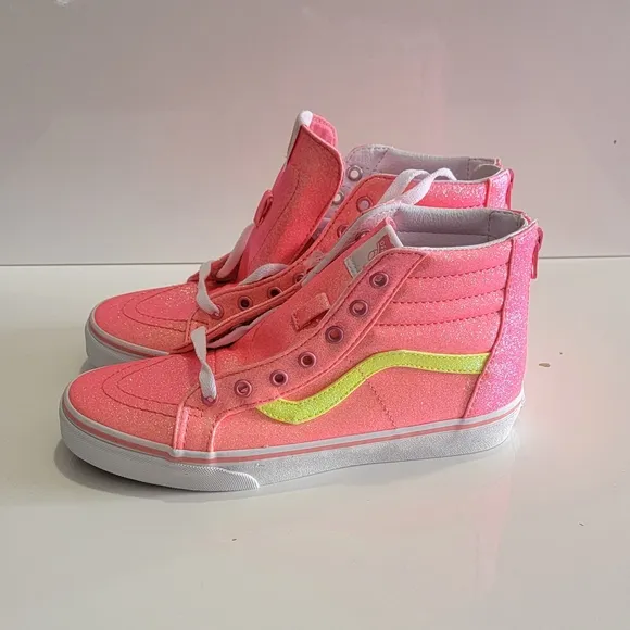 Vans Kids High-Top Sneakers - Pink and Yellow