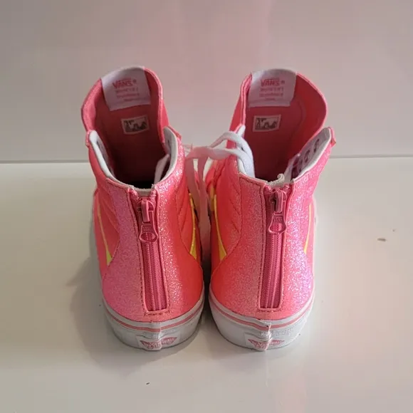 Vans Kids High-Top Sneakers - Pink and Yellow