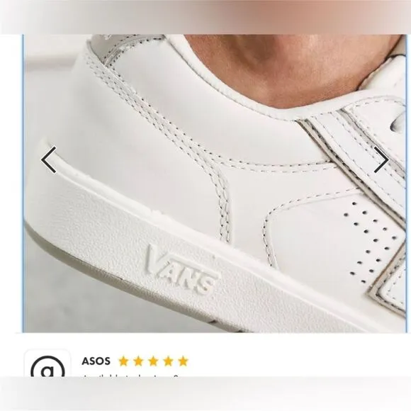 Vans Lowland Comfy Cush Leather Sneakers Shoes Size Mens 8.5 Womens 10 Off White