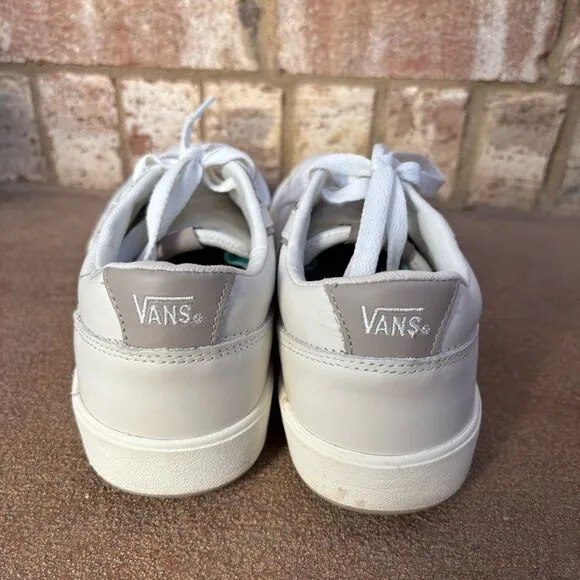 Vans Lowland Comfy Cush Leather Sneakers Shoes Size Mens 8.5 Womens 10 Off White