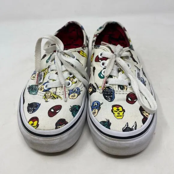 VANS Marvel Avengers Masks Faces Authentic Shoes Womens Size 5