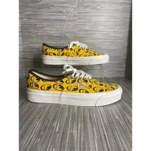 Vans Mens Authentic 44 Mooneyes Skate Shoes Yellow 721454 Low Top‎ 7.5M New