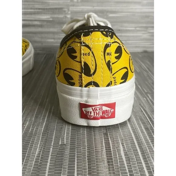 Vans Mens Authentic 44 Mooneyes Skate Shoes Yellow 721454 Low Top‎ 7.5M New