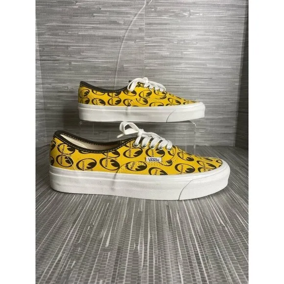 Vans Mens Authentic 44 Mooneyes Skate Shoes Yellow 721454 Low Top‎ 7.5M New