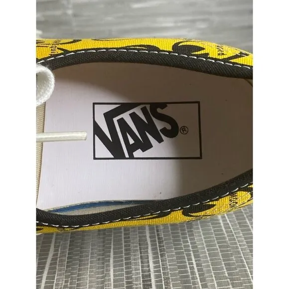 Vans Mens Authentic 44 Mooneyes Skate Shoes Yellow 721454 Low Top‎ 7.5M New