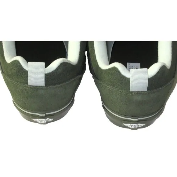 Vans Men's Knu Skool Utility Mono Olive Green Suede Skate Shoes sizes NIB