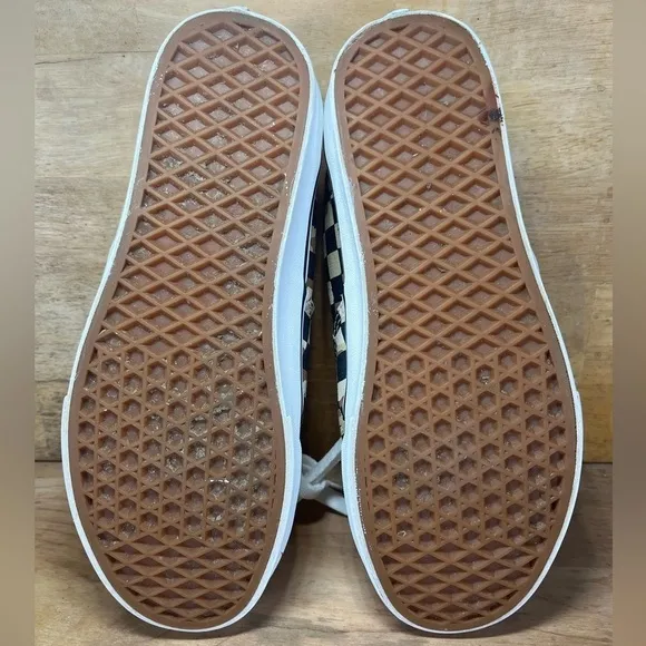 Vans Off The Wall Authentic Camo Checkerboard Womens Sz 9.5 Shoes Brown Tan