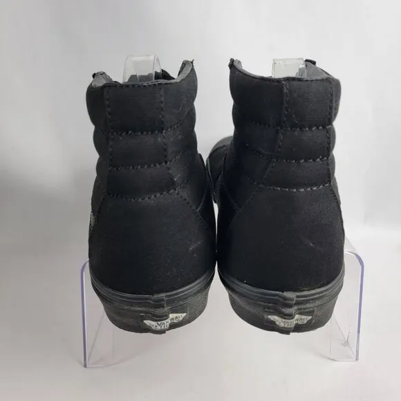 Vans Off The Wall Mens 10 Canvas High Top Triple Black Skate Shoes Sk8 Unisex