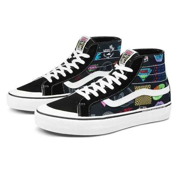 🆕Vans Off the Wall Sk8-Hi 138 Decon V66 Black/Multi Sneakers Shoes Mens 12