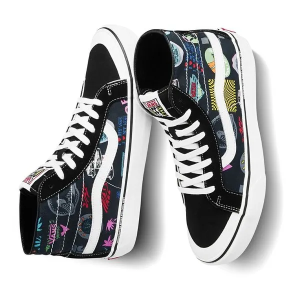 🆕Vans Off the Wall Sk8-Hi 138 Decon V66 Black/Multi Sneakers Shoes Mens 12