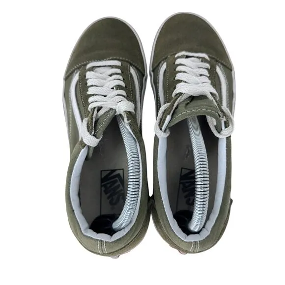 Vans Off The Walls Old School Low Top Sneaker Shoes Men's 8 Green Lace Up 721356