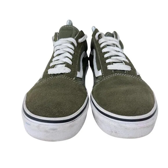 Vans Off The Walls Old School Low Top Sneaker Shoes Men's 8 Green Lace Up 721356