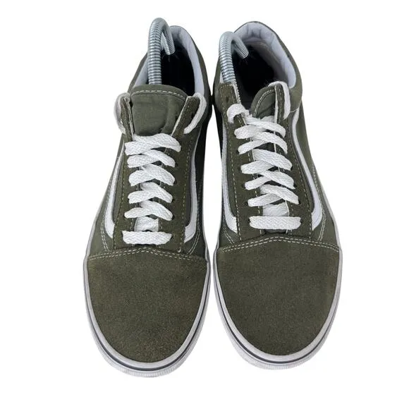 Vans Off The Walls Old School Low Top Sneaker Shoes Men's 8 Green Lace Up 721356