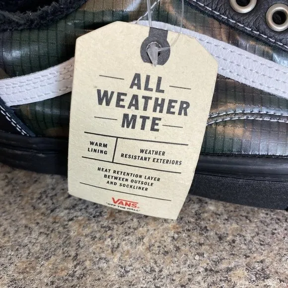 Vans‎ Old Skool All Weather MTE Mens Size 7.5 / Womens Size 9 / Black Camo