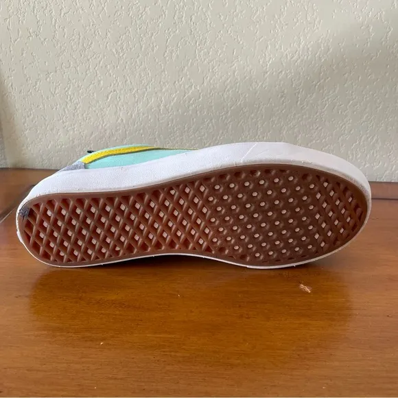 Vans Old Skool Custom Pastel Color Pink Yellow Low Top Checker Laces Mens Sz 9.5