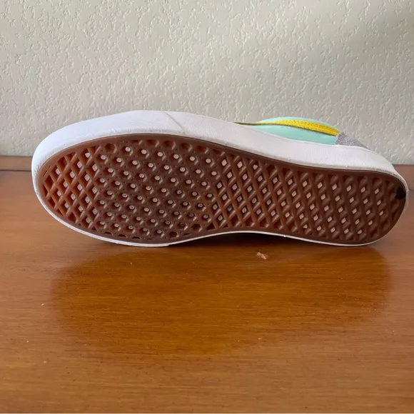 Vans Old Skool Custom Pastel Color Pink Yellow Low Top Checker Laces Mens Sz 9.5