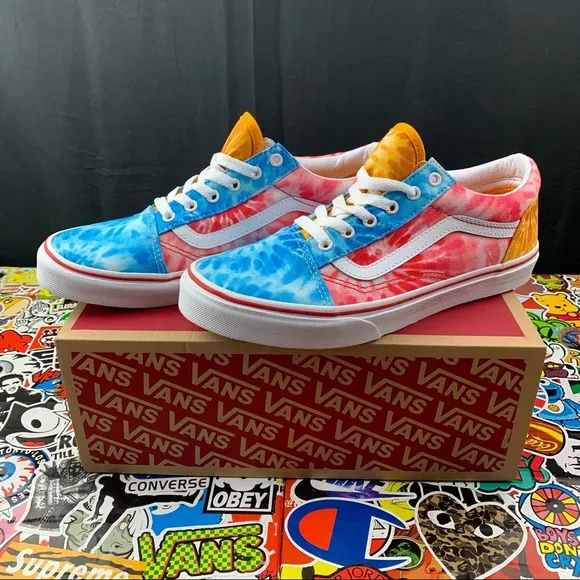 Vans Old Skool Multicolor Tie-Dye Womens Various Sizes